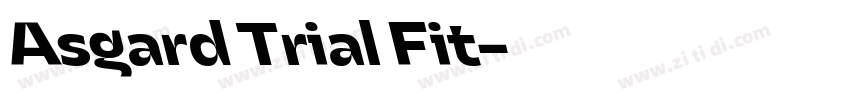 Asgard Trial Fit字体转换